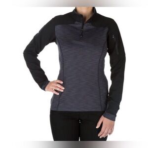 5.11 Tactical Rapid Half Zip Pullover Size Medium Grey Black